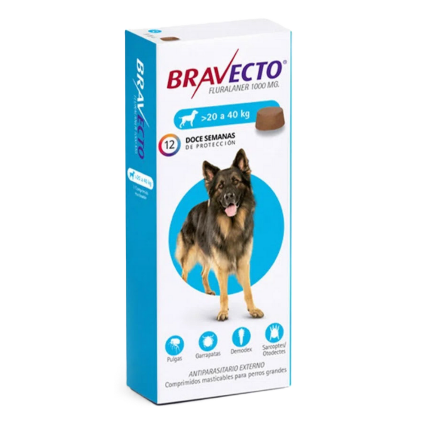 Bravecto Perros de 20 a 40 KG (1000mg)