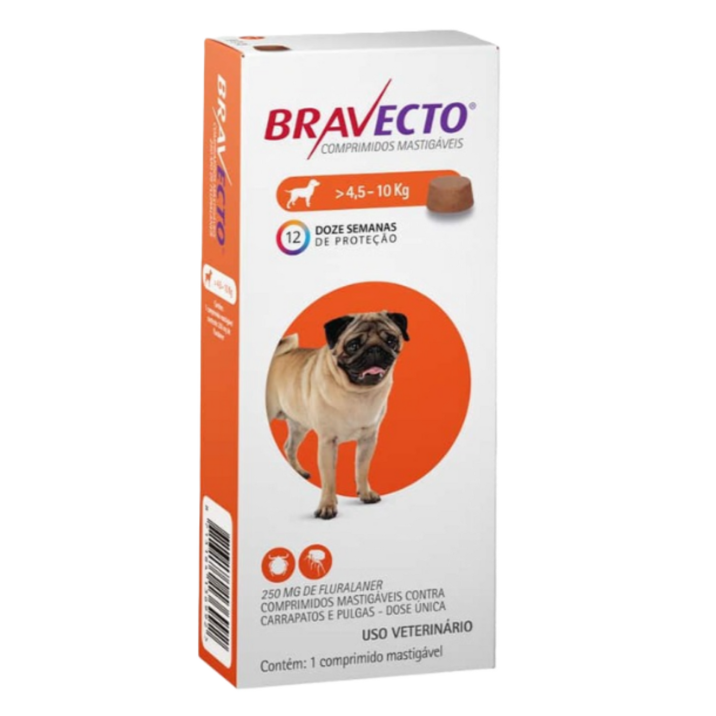 Bravecto Perros de 4,5 a 10 KG (250mg)