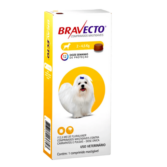 Bravecto Perros de 2 a 4,5 KG (112,5mg)