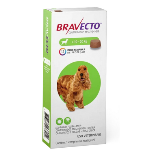 Bravecto Perros de 10 a 20 KG (500mg) VENCE OCTUBRE 2024