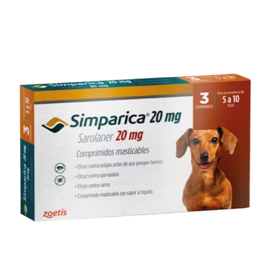 Simparica Perros de 5 a 10 KG - 3 comp. (20mg)