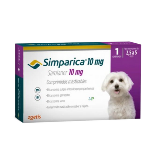 Simparica Perros de 2,5 a 5KG - 1 comp. (10mg)