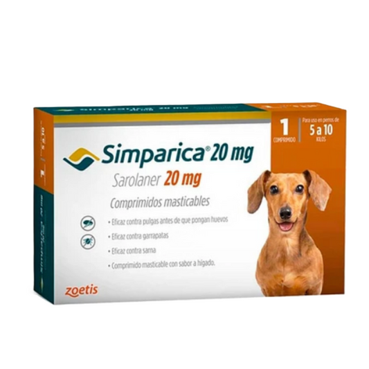 Simparica Perros de 5 a 10 KG - 1 comp. (20mg)