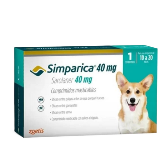 Simparica Perros de 10 a 20 KG - 1 comp. (40mg)