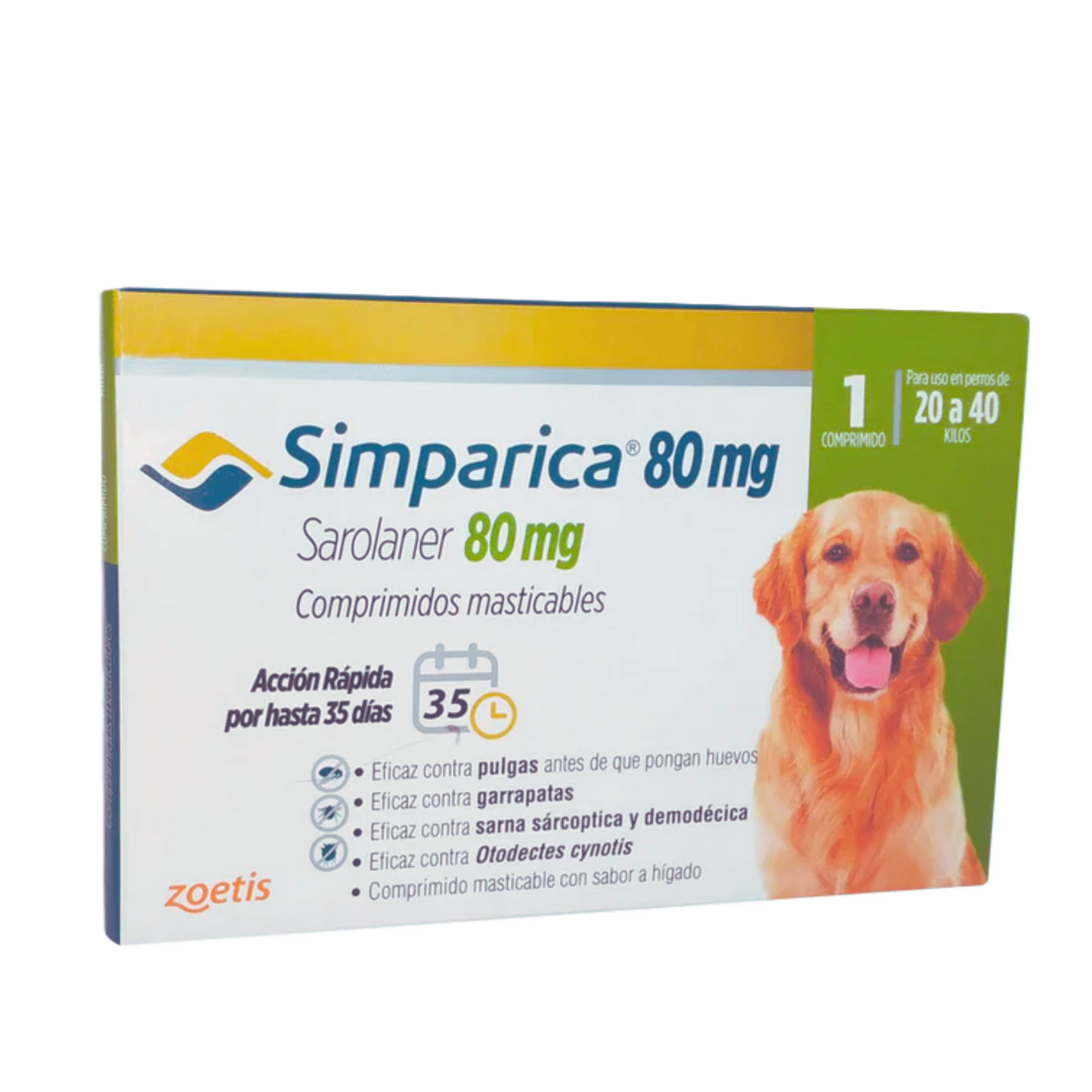 Simparica Perros de 20 a 40 KG - 1 comp. (80mg)