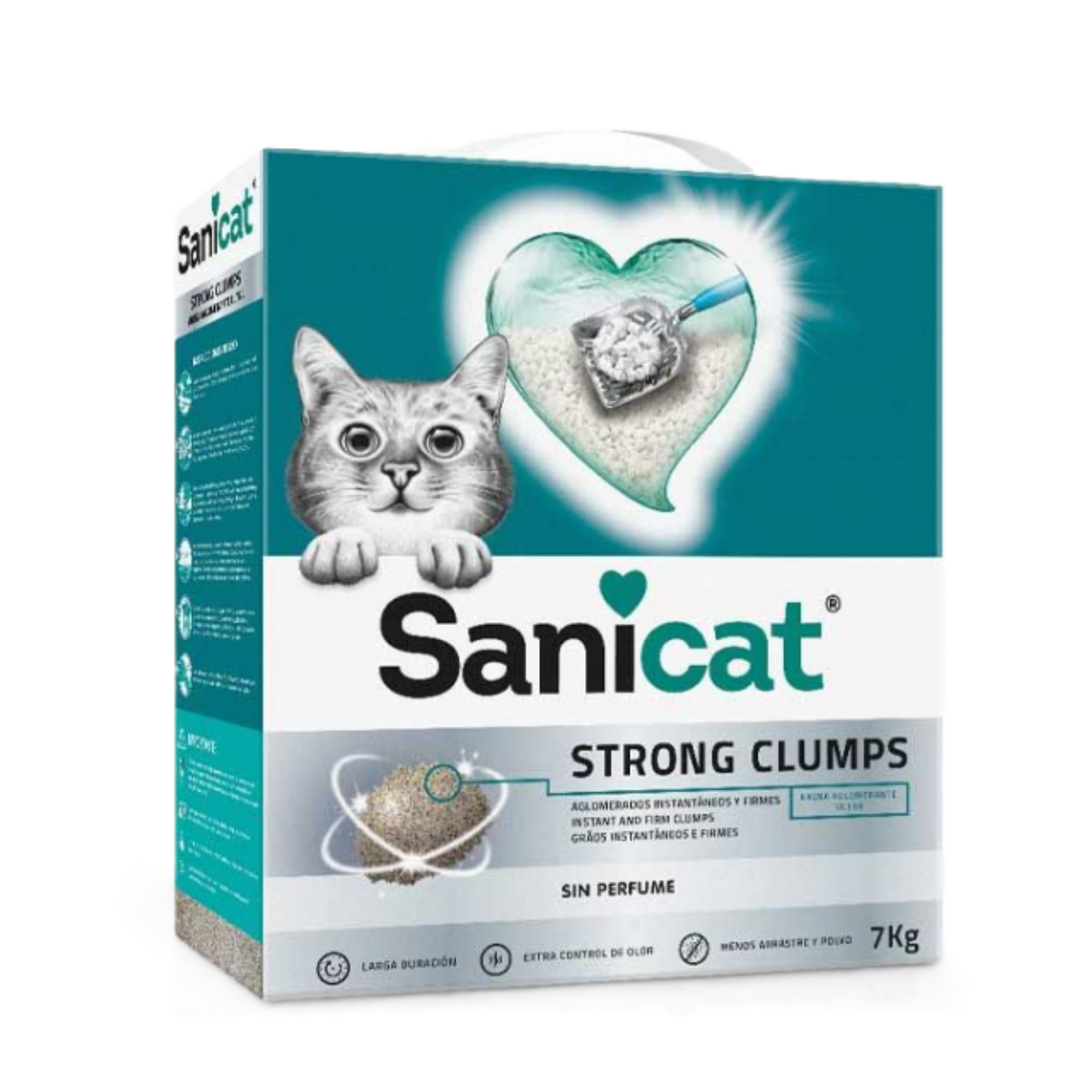 Arena Aglutinante para Gatos Sanicat Strong Clumps 7 KG