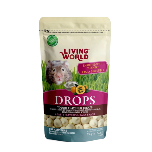 Snack de Yogurt para Hamster Drops LIVING WORLD 75 GR