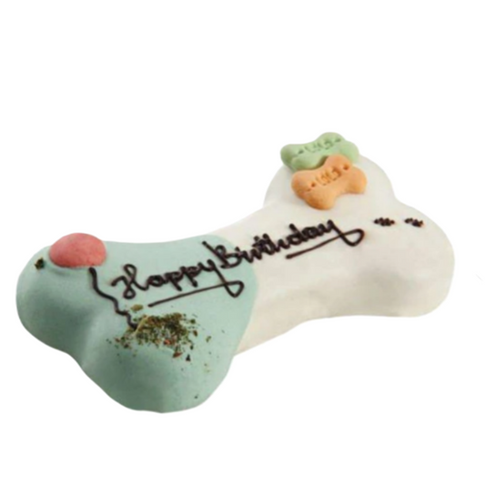 Pastel Galleta Para Perros "Happy Birthay" Carne y Vegetales Lolo Pets 250 Gr