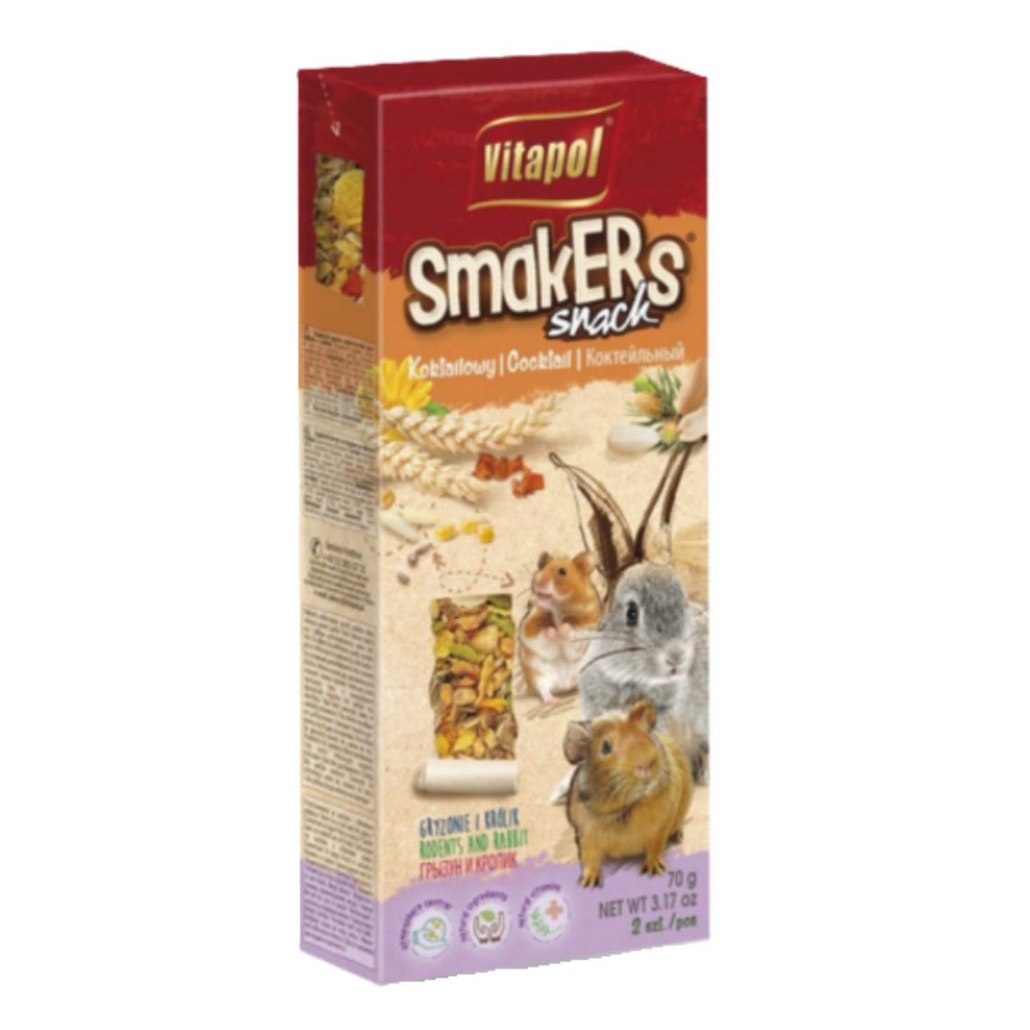 Snack para Roedores (Mezcla de Semillas) Smakers Vitapol 70 Gr