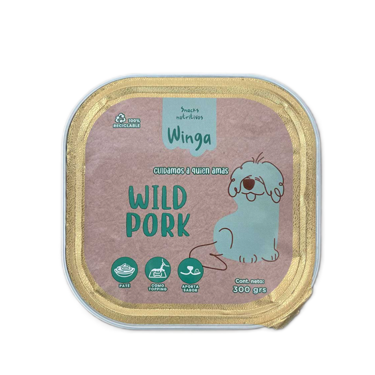 Snack en Pate para perros de Cerdo Winga 300 GR